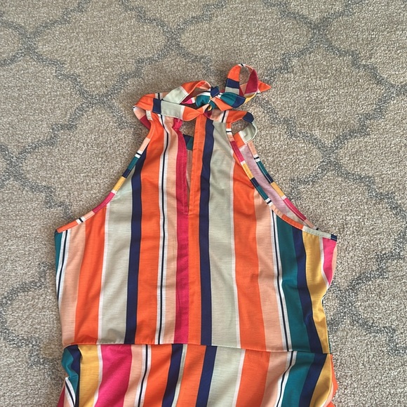 Colorful Sleeveless Empire Waist Maxi Dress - Picture 3 of 8